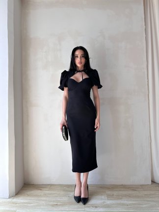 PARİNA Midi Elbise 5031 - Siyah - 2