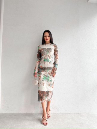 Parmak Geçirmeli Midi JUDAS Elbise 5930 - 3