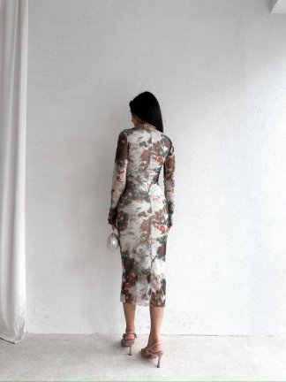 Parmak Geçirmeli Midi JUDAS Elbise 5930 - 4