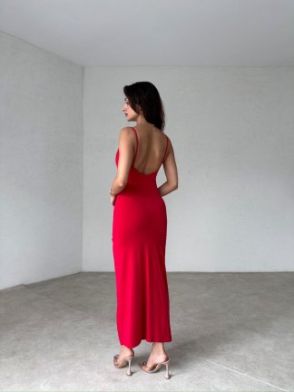 PARROT Midi Elbise 2952 - Kırmızı - 3