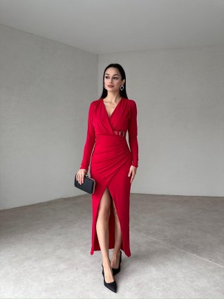 PASSOS Maxi Elbise 1312 - Kırmızı - 3