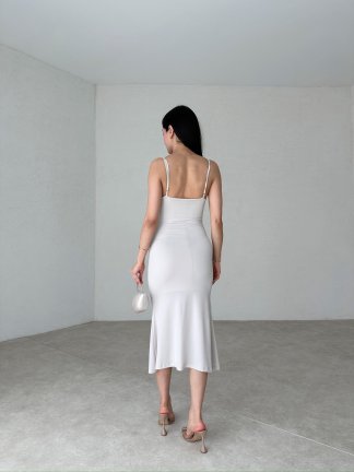 PAULA Midi Elbise 5654 - Bej - 3