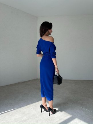 PAVEL Midi Elbise 4427 - Mavi - 3