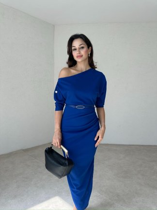 PAVEL Midi Elbise 4427 - Mavi - 1