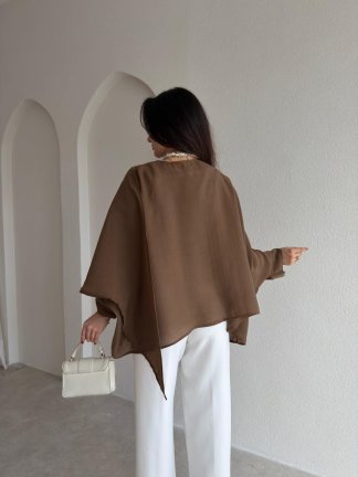 PAVİA Pelerin 6884 - Kahverengi - 3