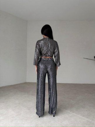 Payetli ANDREY Takım 4758 - Gümüş - 3