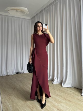 PEDRO Elbise 4578 - Bordo - 2