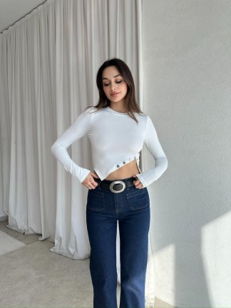 PEGGY Bluz 8503 - Beyaz - 1