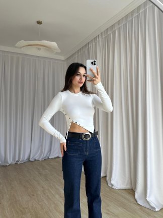 PEGGY Bluz 8503 - Beyaz - 2