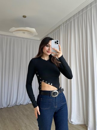 PEGGY Bluz 8503 - Siyah - 2