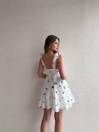 PENROSE Mini Elbise 4852 - Mavi - 3