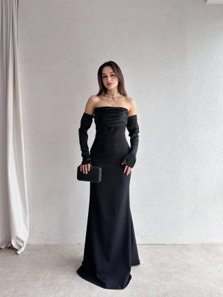 PERİSA Maxi Elbise 5082 - Siyah - 2