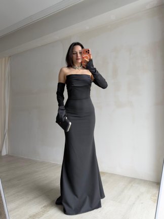 PERİSA Maxi Elbise 5082 - Siyah - 4