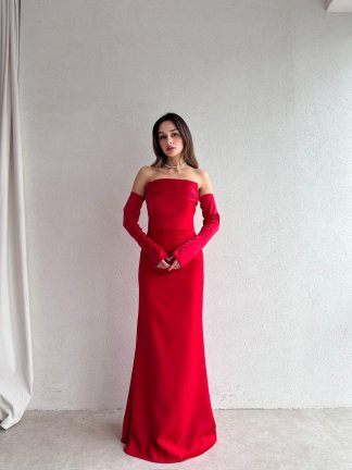 PERİSA Maxi Elbise 5082 - Kırmızı - 2