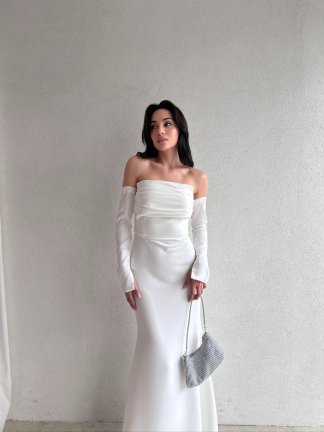 PERİSA Maxi Elbise 5082 - Beyaz 