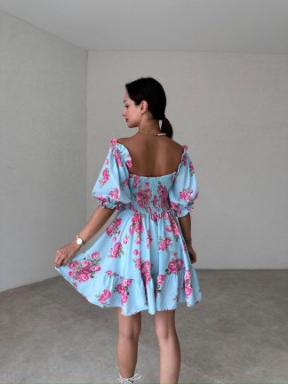 PERONA Mini Elbise 6658 - Pembe - 3