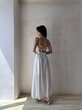 PHİNA Maxi Elbise 6724 - Beyaz - 3