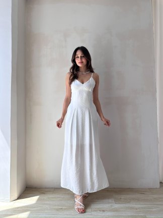 PHİNA Maxi Elbise 6724 - Beyaz - 4