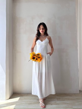 PHİNA Maxi Elbise 6724 - Beyaz - 2