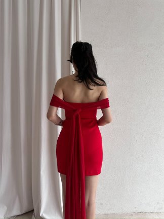 PICKER Mini Elbise 5493 - Kırmızı - 3