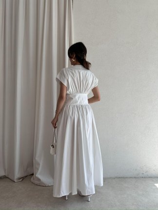 PİMENTA Maxi Elbise 7095 - Beyaz - 3