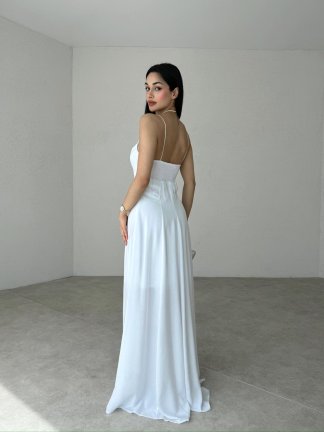 PİNALDİ Maxi Elbise 3854 - Beyaz - 3