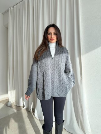 PİNE Triko Örgü Kazak 8333 - Gri 