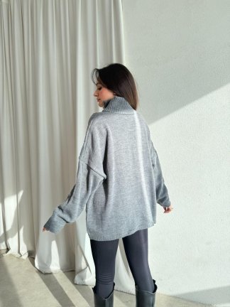 PİNE Triko Örgü Kazak 8333 - Gri - 2