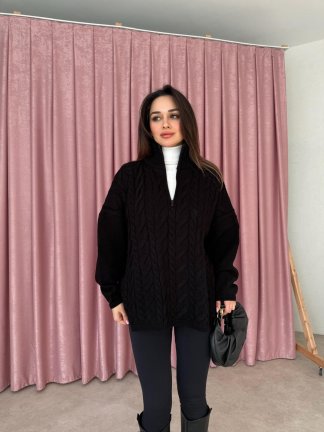 PİNE Triko Örgü Kazak 8333 - Siyah - 1