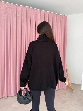 PİNE Triko Örgü Kazak 8333 - Siyah - 2