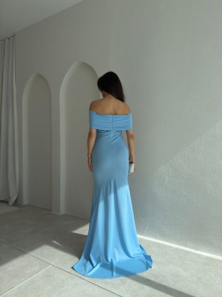 PİSA Maxi Elbise 8993 - Mavi - 3