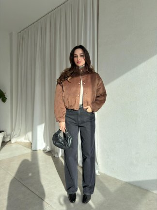 PODDY Bomber Ceket 0488 - Acı Kahve - 2