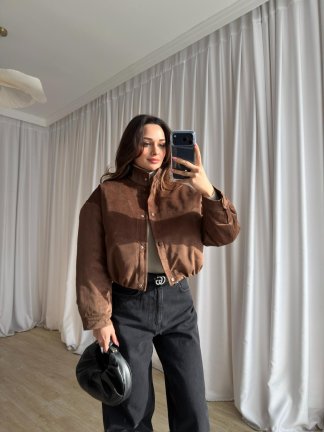 PODDY Bomber Ceket 0488 - Acı Kahve - 4