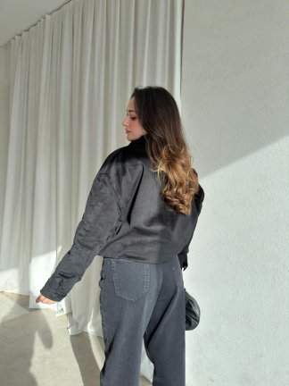 PODDY Bomber Ceket 0488 - Siyah - 3