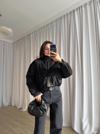 PODDY Bomber Ceket 0488 - Siyah - 2