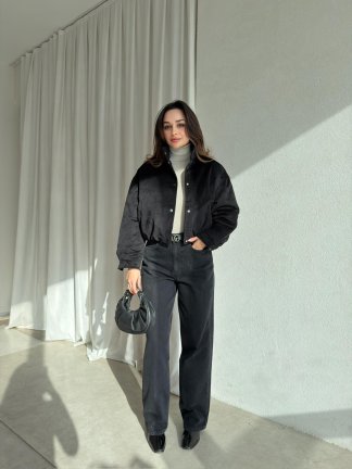 PODDY Bomber Ceket 0488 - Siyah - 4