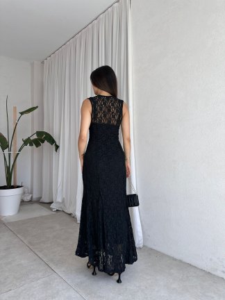 POİSON Maxi Elbise 8482 - Siyah - 3