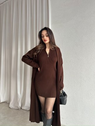 POLKA Triko Takım 8708 - Acı Kahve - 2