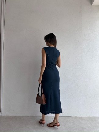 POLLACK Midi Elbise 3469 - Lacivert - 3
