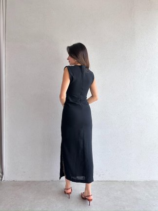 POLLACK Midi Elbise 3469 - Siyah - 3