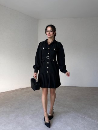 POLLOCK Mini Elbise 1023 - Siyah - 2