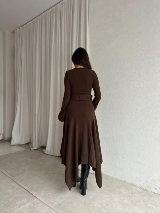 POOL Elbise 8781 - Acı Kahve - 3