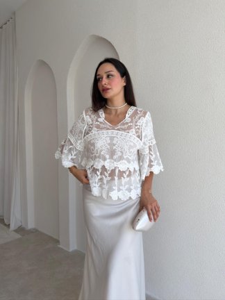 PORSENTA Bluz 5518 - Beyaz - 1