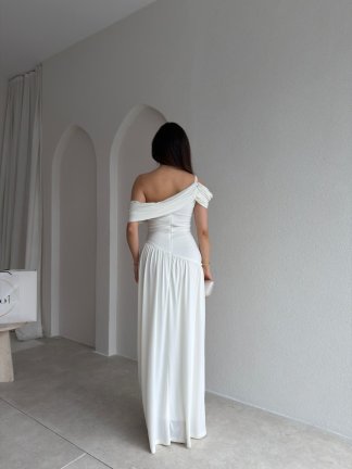 POSNER Maxi Elbise 2011 - Beyaz - 3