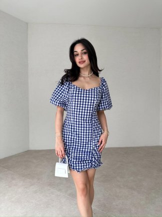 Pötikareli Mini ROCCO Elbise 3912 - Lacivert 