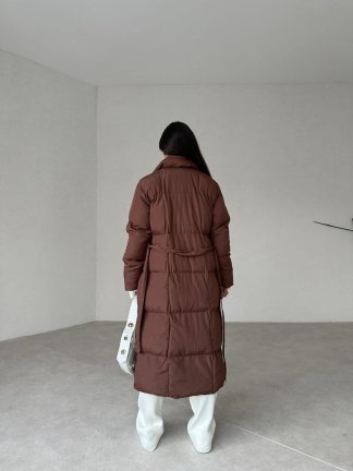 Premium Dolgulu LUCİANA Mont 8348 - Acı Kahve - 4