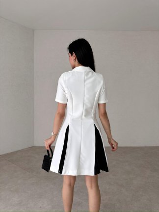 PROSER Mini Elbise 2110 - Beyaz - 3