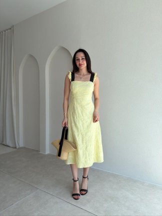 PROXY Midi Elbise 1472 - Sarı - 1