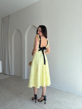 PROXY Midi Elbise 1472 - Sarı - 3