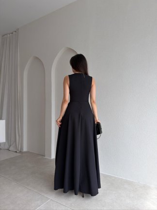 PUFFY Maxi Elbise 9051 - Siyah - 3